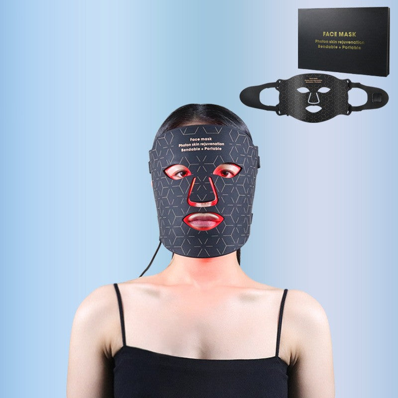 Led Silicone Mask Instrument Photon Rejuvenation Large Row Lamp 7 Color Red Blue Spectrometer