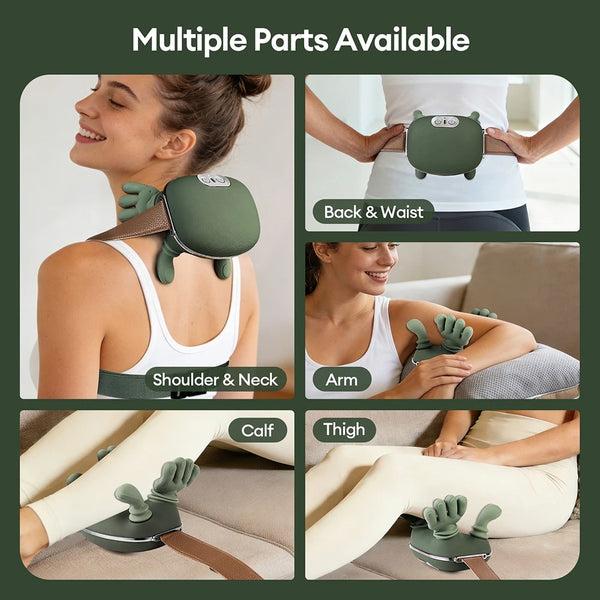 Bionic Finger Neck & Shoulder Massager, Wireless Cervical Trapezius Kneading Massage Shawl With Brushless Motor